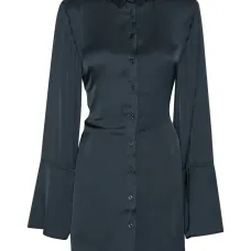 Платье-рубашка мини с завязками