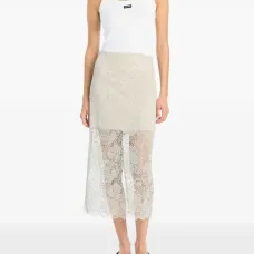 Кружевная миди-юбка