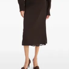 Двухслойная юбка миди