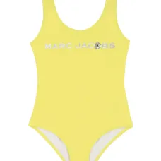 Слитный купальник с вырезами и принтом-логотипом Слитный купальник с вырезами и принтом-логотипом