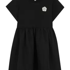 Платье с цветочной аппликацией