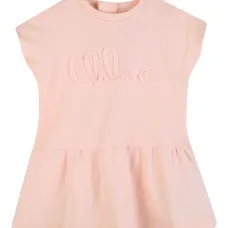 Платье с вышитым логотипом