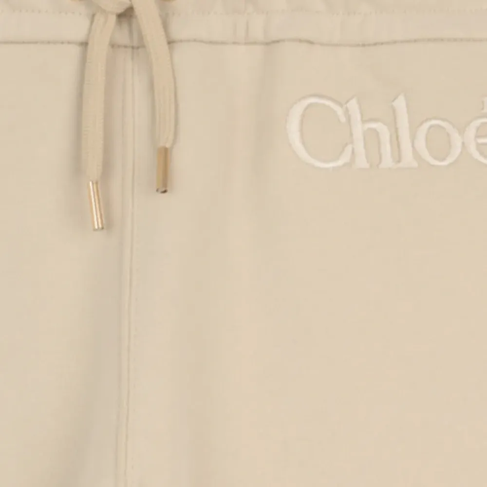 Брюки с вышитым логотипом и завязками