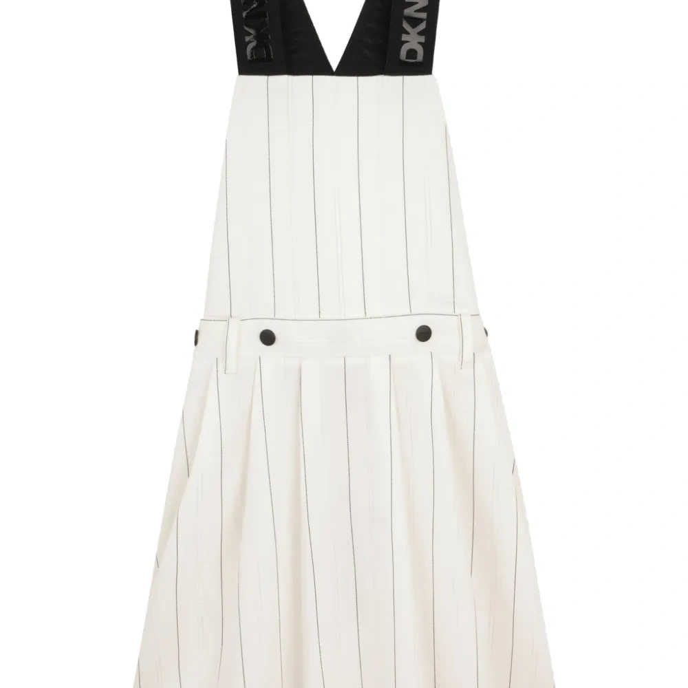 Платье в полоску с пуговицами