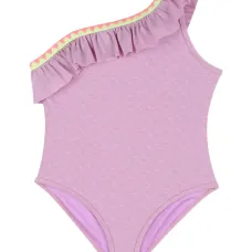 Купальник на одно плечо с оборками Купальник на одно плечо с оборками