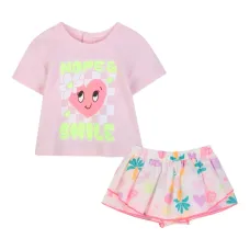 Комплект из топа и шортов с принтом