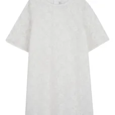 Платье с короткими рукавами и цветочным узором