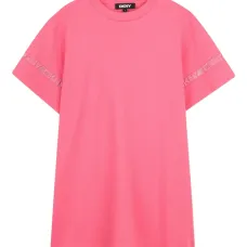 Платье с короткими рукавами и логотипом