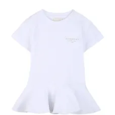 Платье с баской и логотипом