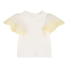 Топ с оборками из кружева