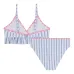 Бикини в полоску с оборками