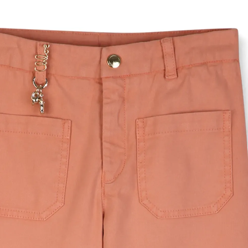 Брюки с накладными карманами и подвеской