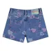 Джинсовые шорты с принтом в виде сердца