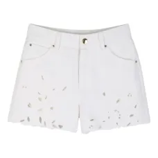 Шорты с цветочной вышивкой Шорты с цветочной вышивкой