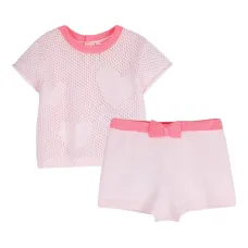 Трикотажный комплект из топа и шортов Трикотажный комплект из топа и шортов