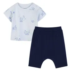 Комплект из футболки и брюк с принтом