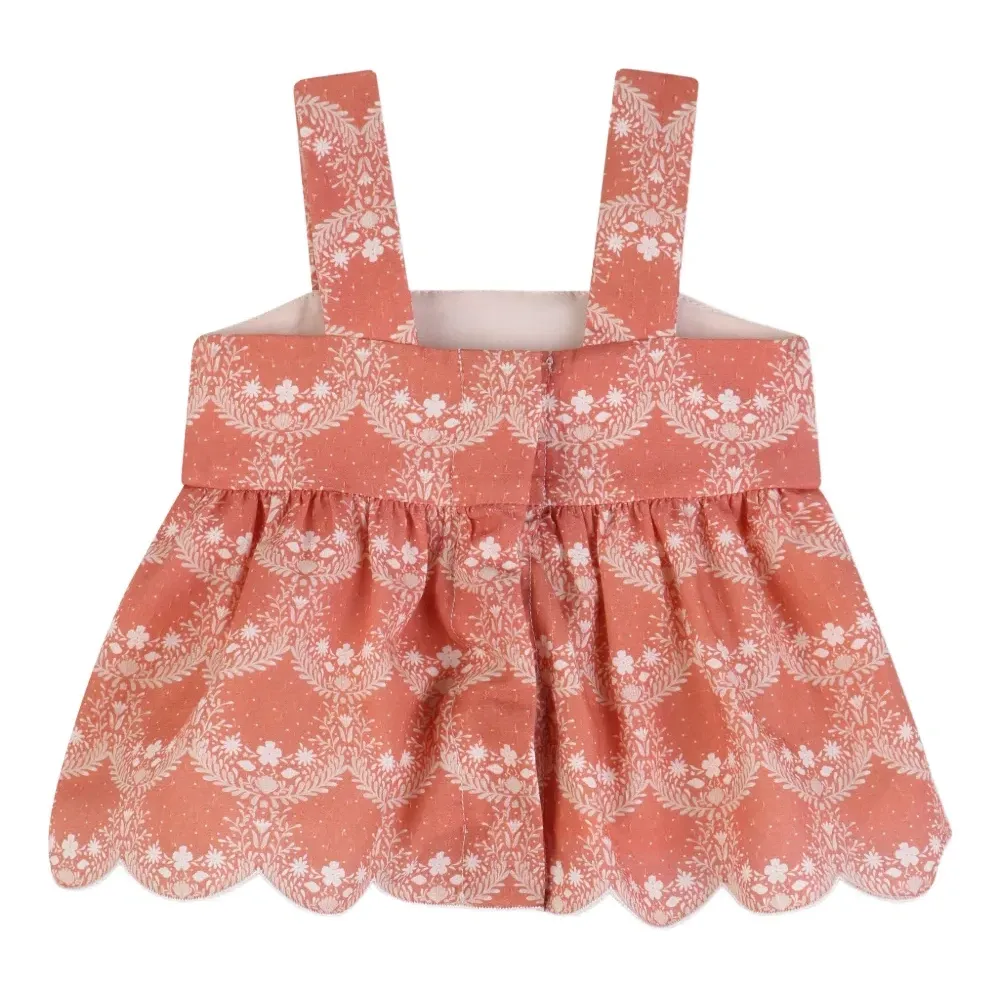 Комплект из топа и шортов с цветочным принтом Комплект из топа и шортов с цветочным принтом