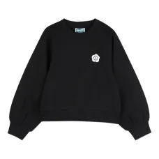 Свитшот с цветочными аппликациями