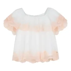 Кружевной топ с оборками