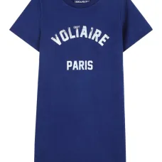 Платье с принтом и короткими рукавами