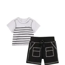 Комплект с шортами в полоску