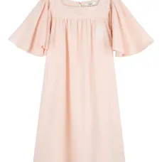 Платье с оборками и аппликацией