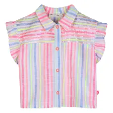 Полосатая блузка с оборками