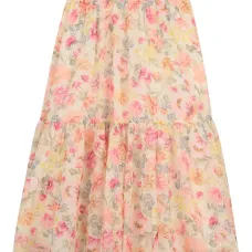 Ярусная юбка с цветочным принтом Ярусная юбка с цветочным принтом