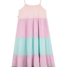 Полосатое платье с оборками