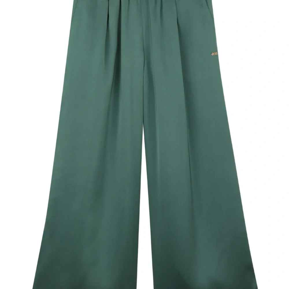 Атласные брюки с логотипом