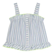 Топ в полоску с оборками