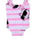Полосатый купальник с оборками Ikon Choupette