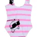 Полосатый купальник с оборками Ikon Choupette