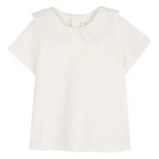 Топ с кружевным воротником