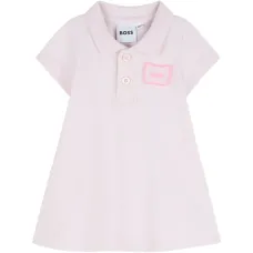 Платье с воротником поло и короткими рукавами