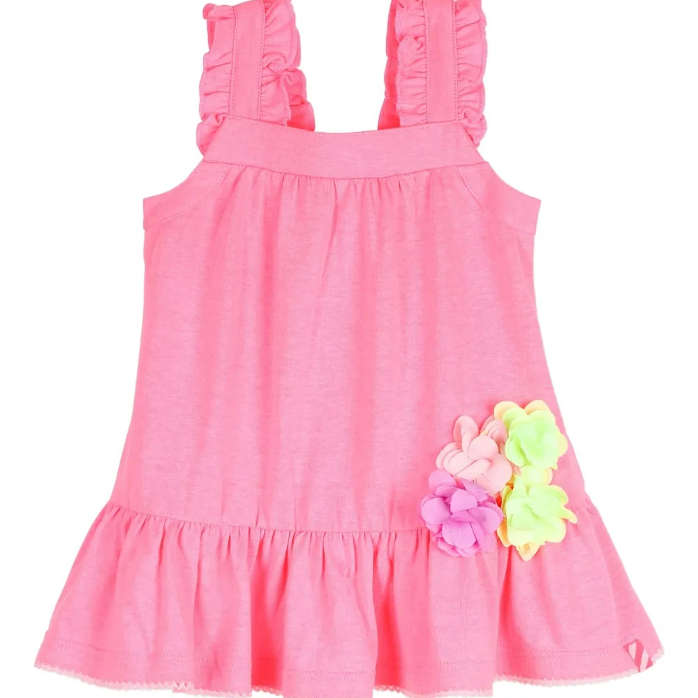 Платье с цветочной аппликацией