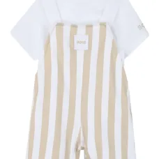 Комплект из комбинезона и шапки с нагрудником