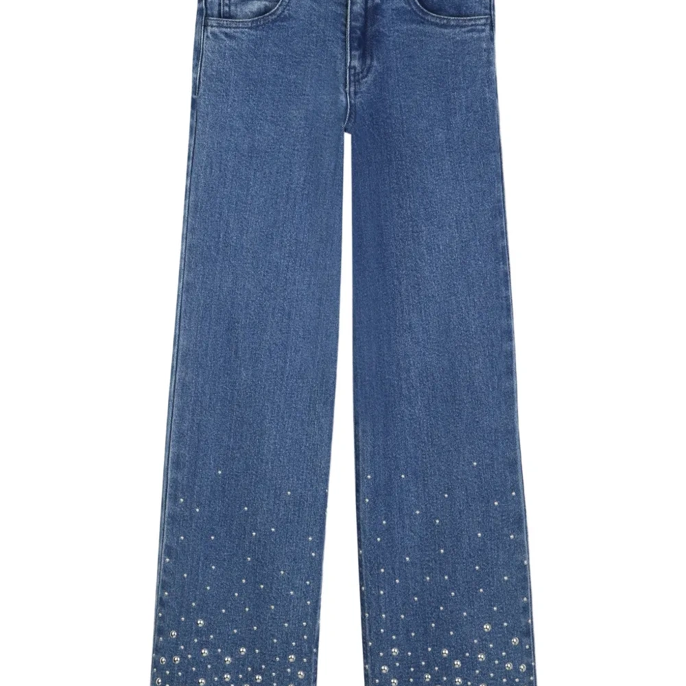 Джинсы с отделкой