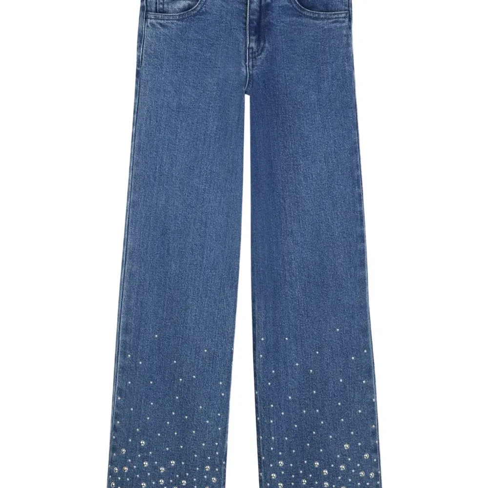 Джинсы с отделкой