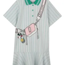 Полосатое платье с оборками из коллаборации с Disney Полосатое платье с оборками из коллаборации с Disney