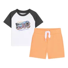 Комплект с шортами и графическим принтом