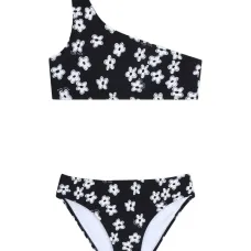 Купальник с цветочным принтом на одно плечо (комплект из двух предметов) Купальник с цветочным принтом на одно плечо (комплект из двух предметов)