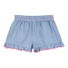 Шорты в полоску с оборками