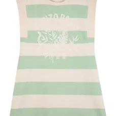 Полосатое повседневное платье с графическим принтом