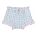 Клетчатый комплект из топа и шортов с оборками
