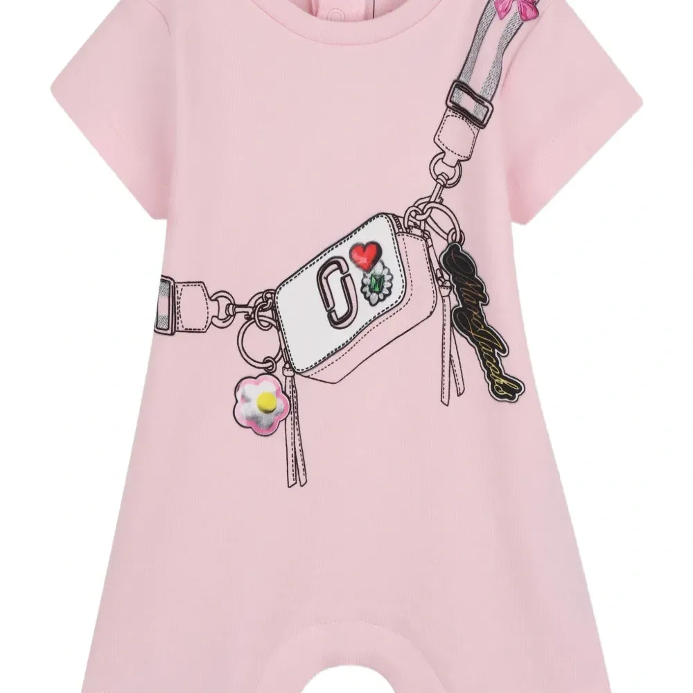 Ромпер с короткими рукавами и принтом