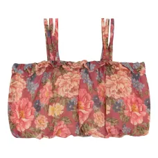 Топ с цветочным принтом и оборками