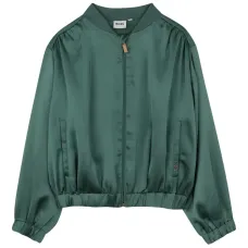 Бомбер на молнии со сборками