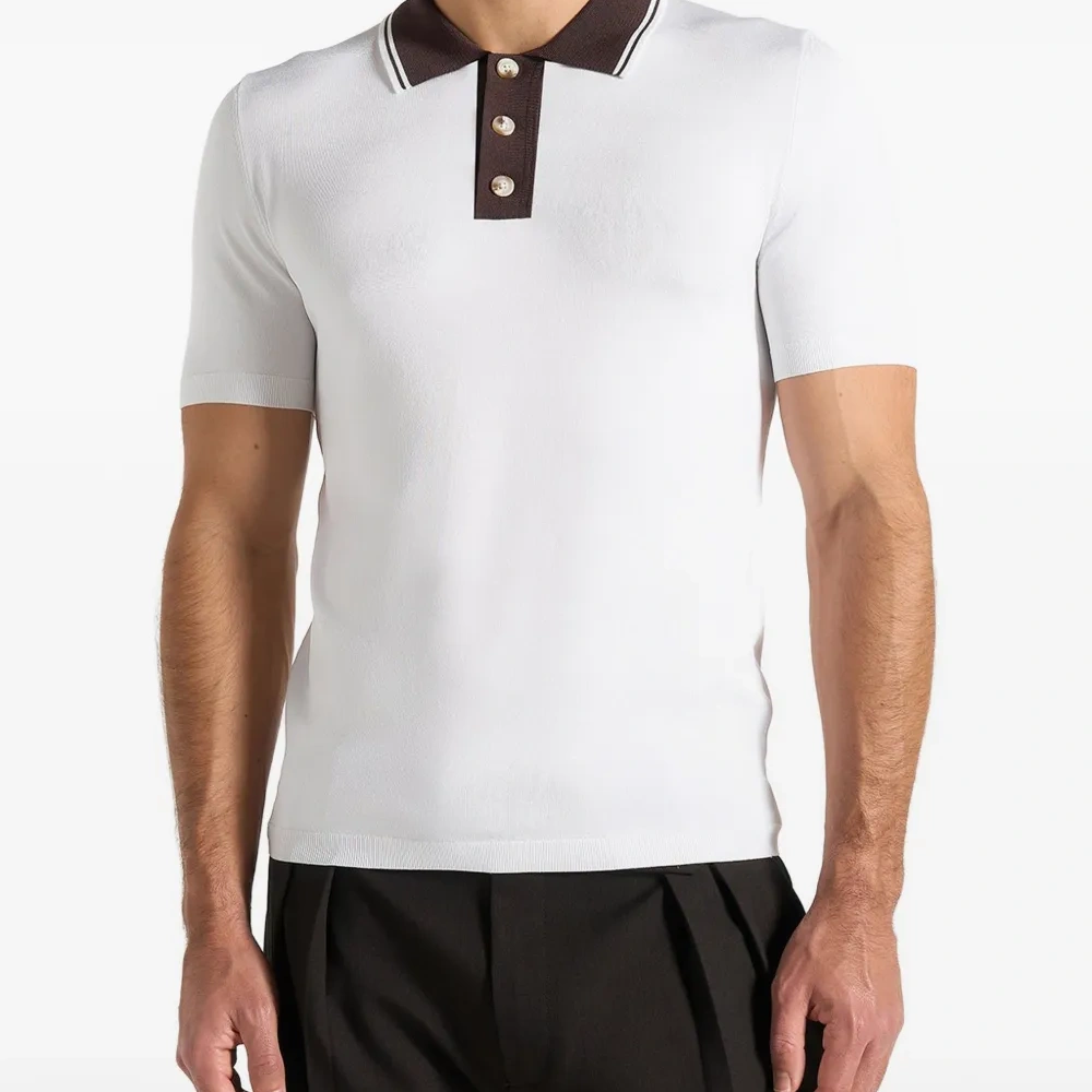 Поло Roux с контрастным воротником