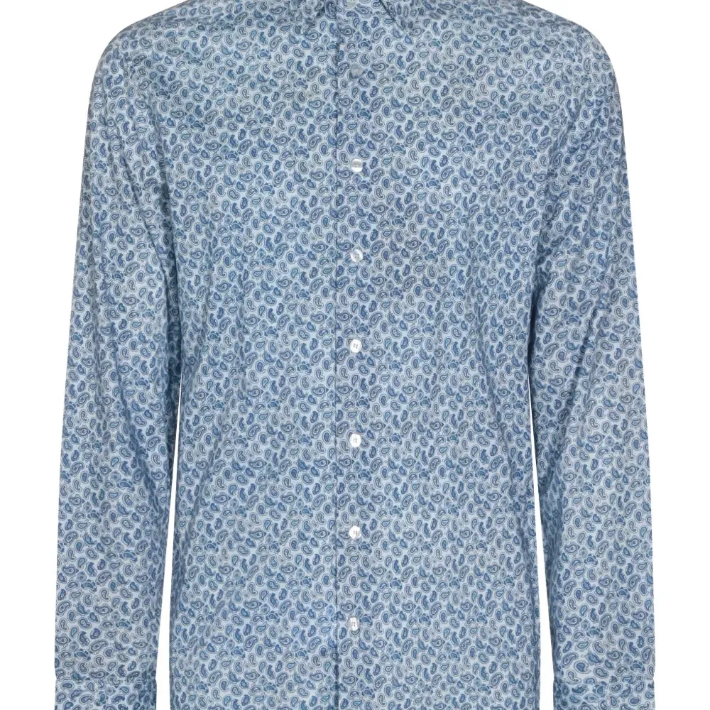 Хлопковая рубашка с принтом «пейсли»